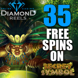 35 Free Spins on Secret Symbol at Diamond Reels Online Casino